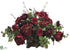 Silk Plants Direct Rose, Mum, Hydrangea, Raspberry - Burgundy Wine - Pack of 1