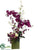 Phalaenopsis Orchid, Oncidium Orchid, Rose - Eggplant Lavender - Pack of 1