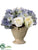 Hydrangea, Rose - Blue Cream - Pack of 4