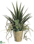 Silk Plants Direct Yucca, Succulents - Green - Pack of 1