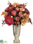 Silk Plants Direct Calla Lily, Rose, Peony, Protea - Coral - Pack of 1
