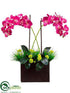 Silk Plants Direct Phalaenopsis Orchid, Pompon Mum, Grass - Orchid Green - Pack of 1