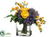 Silk Plants Direct Ranunculus, Blossom, Freesia - Yellow Purple - Pack of 1