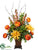 Dahlia, Snapdragon, Ranunculus - Orange Yellow - Pack of 1