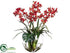 Silk Plants Direct Cymbidium Orchid, Staghorn, Monstera Leaf - Brick Green - Pack of 1