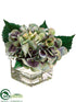 Silk Plants Direct Hydrangea - Green Purple - Pack of 1