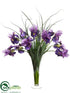 Silk Plants Direct Iris, Grass - Purple - Pack of 1