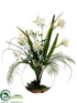 Silk Plants Direct Cactus Flower, Tabasco Flower - Cream Green - Pack of 1