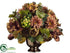 Silk Plants Direct Artichoke, Hydrangea, Ranunculus, Amaryllis - Chocolate Green - Pack of 1
