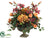 Rose, Hydrangea, Lily - Burgundy Orange - Pack of 1