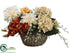Silk Plants Direct Hydrangea, Rose, Dahlia - Vanilla Terra Cotta - Pack of 1