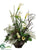 Calla Lily, Orchid, Rose, Twig - Cream Green - Pack of 1