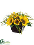 Silk Plants Direct Sunflower, Amaranthus - Yellow Green - Pack of 1