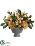 Silk Plants Direct Lily, Hydrangea, Dahlia - Mauve Green - Pack of 1