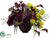 Cymbidium Orchid, Tulip, Hydrangea, Calla Lily - Eggplant Green - Pack of 1