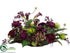 Silk Plants Direct Hydrangea, Cymbidium Orchid, Dahlia - Eggplant Green - Pack of 1