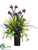 Iris, Calla Lily, Hypericum - Purple Green - Pack of 1