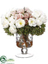 Silk Plants Direct Ranunculus, Rose, Berry - Cream Pink - Pack of 1