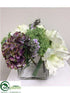 Silk Plants Direct Hydrangea, Amarylis - Lavender White - Pack of 1