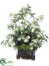 Silk Plants Direct Azalea Arrangement - Cream Green - Pack of 1