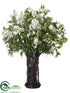 Silk Plants Direct Lilac, Twig Arrangement - Green Cream - Pack of 1