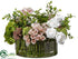 Silk Plants Direct Hydrangea, Rose Arrangement - Pink White - Pack of 1