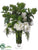 Peony, Skimia Mix, Berry, Branches Arrangement - White Green - Pack of 1