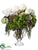 Hydrangea, Ranunculus, Peony Arrangement - Green White - Pack of 1