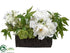 Silk Plants Direct Mix, Lilac, Peony Arrangement - White Green - Pack of 1