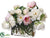 Peony Rose Mix Arrangement - Pink White - Pack of 1