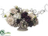 Silk Plants Direct Hydrangea, Rose, Dahlia Arrangement - Beige Taupe - Pack of 1