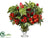 Rose, Dahlia Arrangement - Burgundy Green - Pack of 1