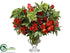 Silk Plants Direct Rose, Dahlia Arrangement - Burgundy Green - Pack of 1