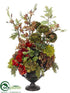 Silk Plants Direct Zinnia, Hydrangea, Rose Arrangement - Brick Green - Pack of 1