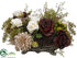 Silk Plants Direct Rose, Hydrangea Arrangement - Burgundy Green - Pack of 1