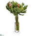 Silk Plants Direct Protea, Skimmia - Green Orange - Pack of 1