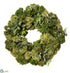 Silk Plants Direct Succulent, Sedum Wreath - Green - Pack of 1