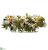 Silk Plants Direct Peony,Tulip, Calendula - Yellow White - Pack of 1