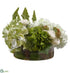 Silk Plants Direct Hydrangea, Rose, Lupinus - Green White - Pack of 1
