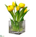 Silk Plants Direct Tulips - Yellow - Pack of 2