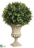 Silk Plants Direct Boxwood Topiary Ball - Green - Pack of 2
