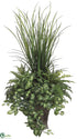 Silk Plants Direct Grass, Fern, Nephthytis - Green - Pack of 1