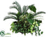 Silk Plants Direct Cycas Palm, Dracaena, Pothos - Green - Pack of 1