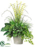 Silk Plants Direct Bells of Ireland, Grass, Fern, Ivy - Green - Pack of 1