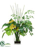 Silk Plants Direct Anthurium, Bird of Paradise Leaf, Solomon's Seal - Green - Pack of 1