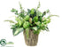 Silk Plants Direct Artichoke, Hosta, Asparagus Fern - Green - Pack of 1