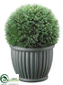 Silk Plants Direct Cedar Ball Topiary - Green - Pack of 1