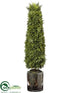 Silk Plants Direct Cedar Cone Topiary - Green - Pack of 1