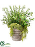 Silk Plants Direct Rosemary, Willow/Button Leaf - Green - Pack of 1