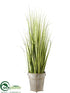 Silk Plants Direct Reed Grass, Curly - Green - Pack of 1